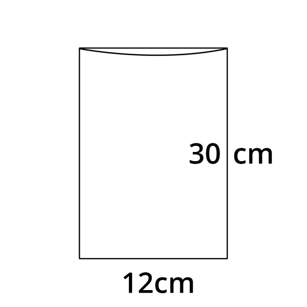 PP sáček plochý bez RZ - 120 x 300 mm - 30 my (100 ks/bal)