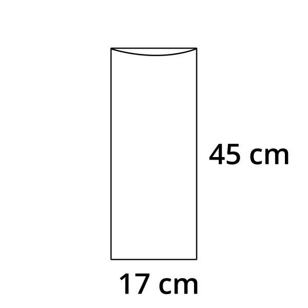 PP sáček plochý bez RZ - 17 x 45 cm - 30 my (100 ks/bal)