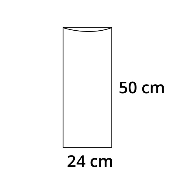 PP sáček plochý bez RZ - 24 x 50 cm - 30 my (100 ks/bal)