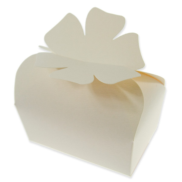 Svatební krabičky na koláčky 'KRUMLOV' - krémová (80x50x40mm , 10ks/bal)