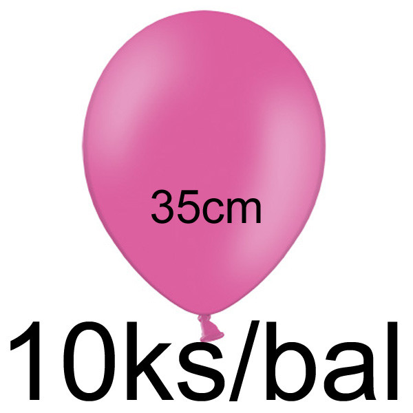 Balonek pastelový - Ø35 cm - malinová (10 ks/bal)