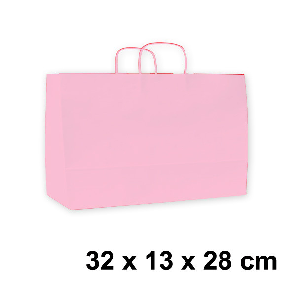 Papírová taška SPEKTRUM 32 x 13 x 28 cm  - růžová (10 ks/bal)