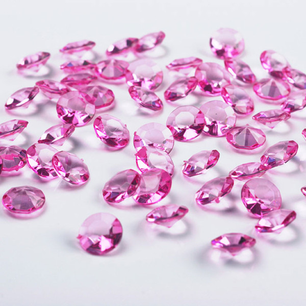 Diamantky, Ø12 mm - růžová (100 ks/bal)