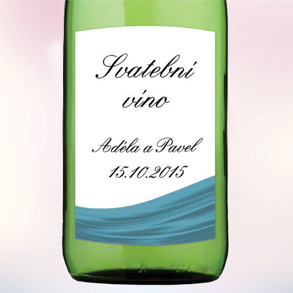 Etiketa na víno DRAPERIE 5,5 x 8 cm  (9 ks/bal)