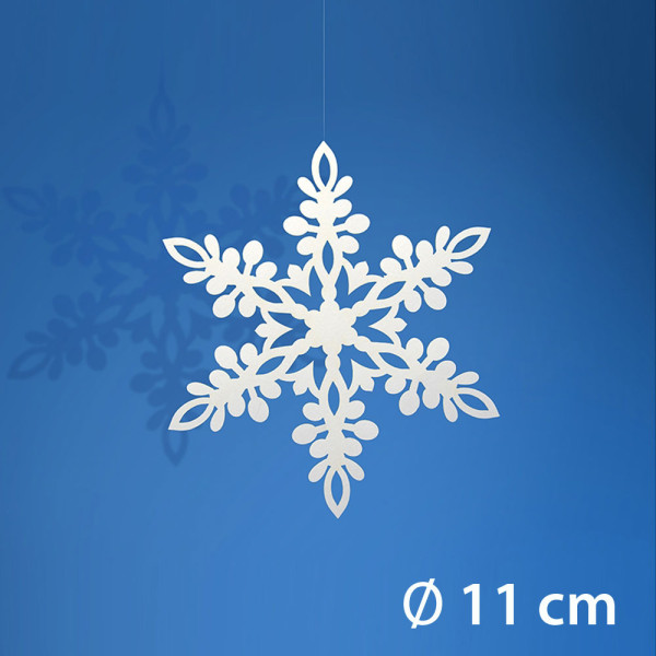 Vánoční dekorace z papíru - vločka Sněženka  Ø 11 cm (10 ks/bal)
