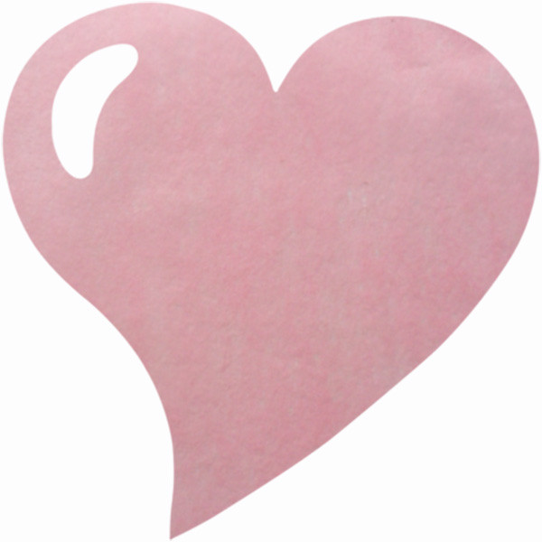 Svatební prostírání z vlizelínu - srdce 38x38cm - růžová (50ks/bal)
