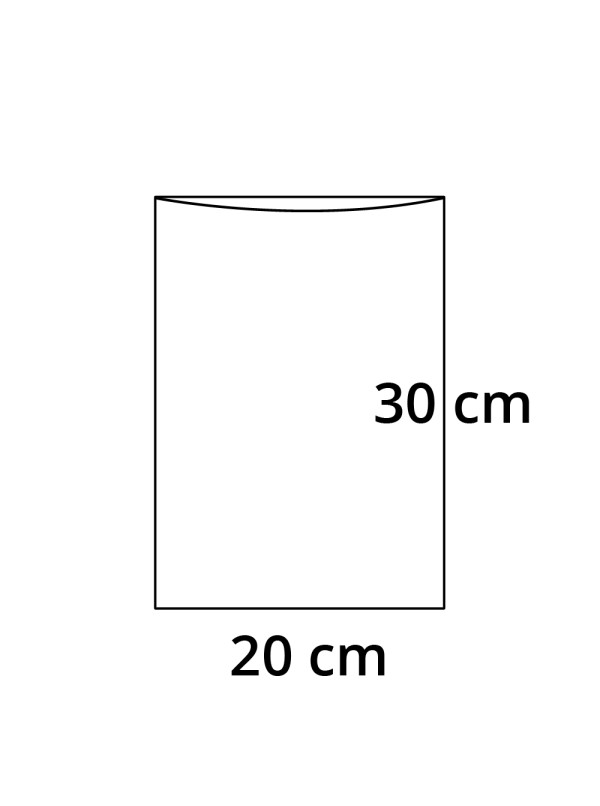 PP sáček plochý bez RZ - 20 x 30 cm - 30 my (100 ks/bal)