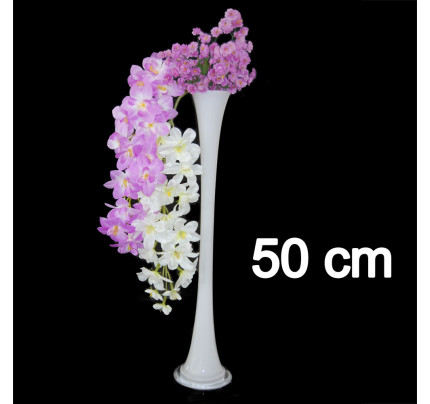 Pronájem bílá vysoká váza (1 ks)