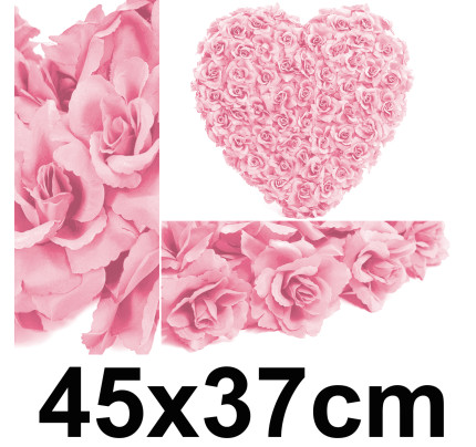 Svatební dekorace  SRDCE 45 x 37 cm - růžová (1 ks/bal)