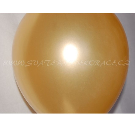 Balonek perleťový - Ø 32 cm - zlatá  (1 ks)