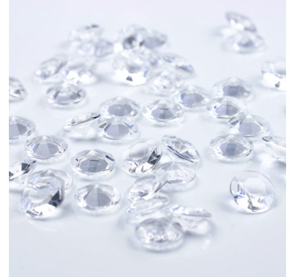 Diamantky, Ø12 mm - transparentní (100 ks/bal)