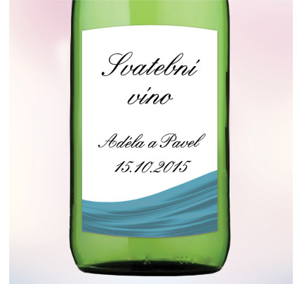 Etiketa na víno DRAPERIE 5,5 x 8 cm  (9 ks/bal)