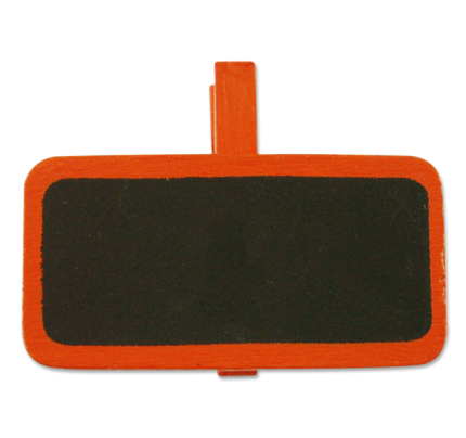 Svatební jmenovka na kolíčku 4 x 2 cm - tabulka - oranžová (12ks/bal)